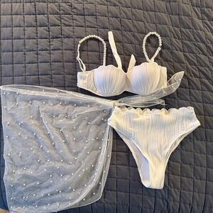 3-Piece Bridal Swimsuit Set